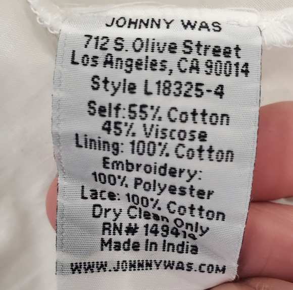 Johnny Was Jade Elizabeth white cotton embroidered eyelet peplum top S NWT - Picture 12 of 13